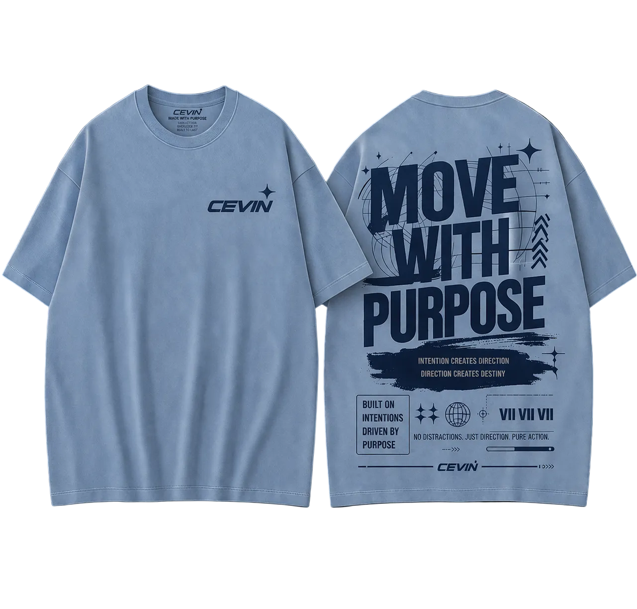 Move With Purpose T-shirt Blue