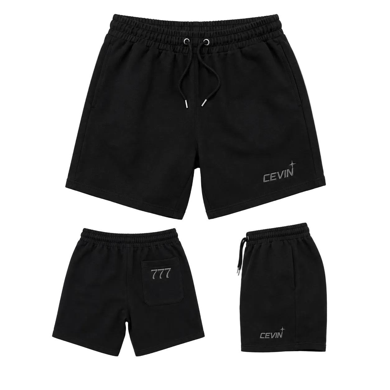 777 Shorts Black